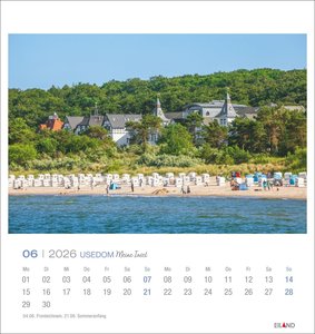 Usedom Postkartenkalender 2026