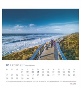 Sylt Impressionen Postkartenkalender 2026