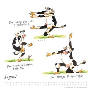 Mit den Yoga-Kühen durchs Jahr 2025 – Wandkalender – Quadratformat 23 x 23 cm