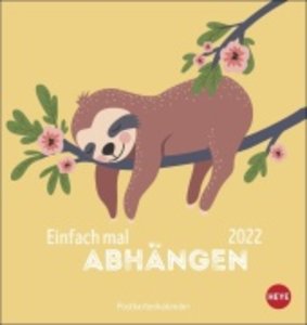 Faultier Postkartenkalender 2022