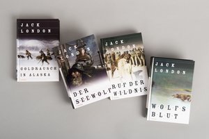 Jack London, Romane und Erzählungen (Goldrausch in Alaska - Der Seewolf - Ruf der Wildnis - Wolfsblut) (4 Bände im Schuber)