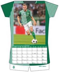 Werder Bremen 2024 - Trikotkalender - Fan-Kalender - Fußball-Kalender - 34,1x42 - Sport