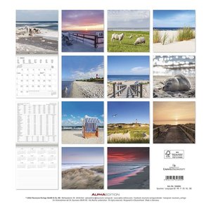Seeblick 2023 - Broschürenkalender 30x30 cm (30x60 geöffnet) - Kalender mit Platz für Notizen - Sea View - Bildkalender - Wandplaner - Wandkalender
