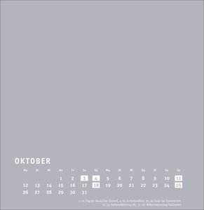 Premium-Bastelkalender silbergrau groß 2026