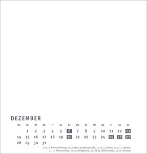 Premium-Bastelkalender weiß mittel 2026