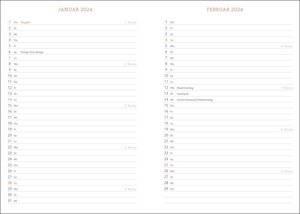 Tages-Kalenderbuch A5 2023. Schwarzer Terminkalender mit Schulferien und Feiertagen. Buch-Kalender mit Lesebändchen und Gummiband. Taschenkalender 2023 zum Planen von Terminen