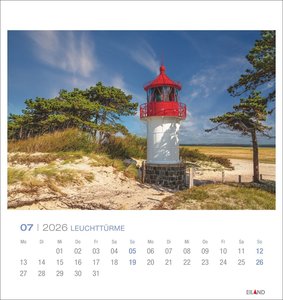 Leuchttürme Postkartenkalender 2026