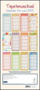 Tapetenwechsel 2023 - Kalender für zwei - Notizkalender - Partner-Planer - Format 22 x 49,5 cm