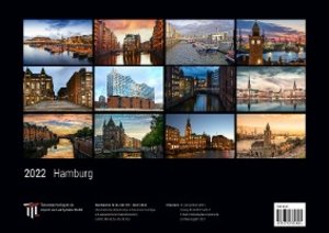 Hamburg 2022 - Black Edition - Timokrates Kalender, Wandkalender, Bildkalender - DIN A3 (42 x 30 cm)