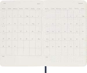 Moleskine 12 Monate Wochen Notizkalender 2024, Pocket/A6, Saphir
