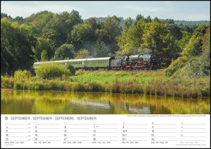 Dampfloks 2023 - Foto-Kalender - Wand-Kalender - 42x29,7