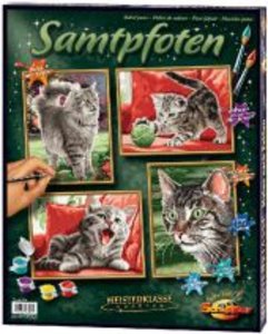 Schipper 609340554 - Katzen Samtpfoten, MNZ 18x24cm