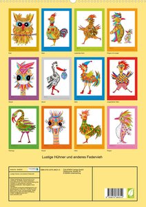 Lustige Hühner und anderes Federvieh (Premium, hochwertiger DIN A2 Wandkalender 2023, Kunstdruck in Hochglanz)