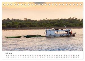 Mythos Amazonas - Naturparadies Brasiliens (Tischkalender 2024 DIN A5 quer), CALVENDO Monatskalender