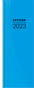 Vormerkbuch blau 2023 - Bürokalender 10,5x29,7 cm - 1 Woche auf 1 Seite - mit Ringbindung - robuster Kartoneinband - Tischkalender - 718-0015