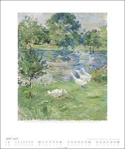 Berthe Morisot Kalender 2023. Hochwertiger Kunstkalender im Großformat mit den impressionistischen Meisterwerken von Morisot. Großer Wandkalender 2023 für Impressionismus-Fans. 55x46 cm