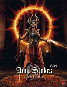 Anne Stokes: Mystic World Posterkalender 2024. Mystische Wesen in einem Wandkalender für Fantasy-Fans. Kalender im Format 34 x 44 cm.