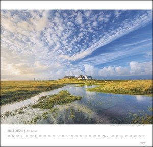 Am Meer - Sand, Wind und Wellen Kalender 2024. Kalender Großformat mit Fotos von Wogen und Sandstränden. Ein Fotokalender, der Lust auf den nächsten Urlaub macht.
