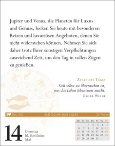 Fische Sternzeichenkalender 2024: Tagesabreißkalender. Tischkalender 2024 mit täglichem Horoskop. Kleiner Kalender mit täglichem Blick in die Sterne
