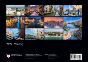 Venedig 2022 - Black Edition - Timokrates Kalender, Wandkalender, Bildkalender - DIN A4 (ca. 30 x 21 cm)