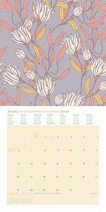 GreenLine Floral 2025 - Wand-Kalender - Broschüren-Kalender - 30x30 - 30x60 geöffnet - Blumen