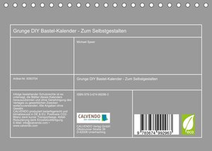 Grunge DIY Bastel-Kalender - Zum Selbstgestalten (Tischkalender 2023 DIN A5 quer)
