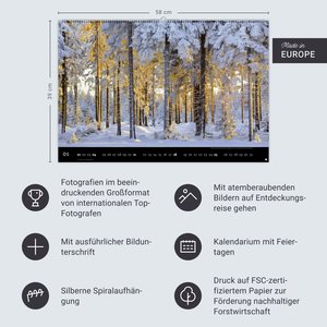 Deutschlands Naturparadiese Kalender 2026