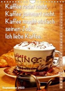 Bohnen, Schaum & Plätzchen: Kaffeegenuss (Wandkalender 2023 DIN A4 hoch)
