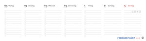FC Bayern München Wochenquerplaner 2024. Terminkalender mit historischen Fakten und Rekorden des FC Bayern. 32,5 x 9,3 cm. Querformat