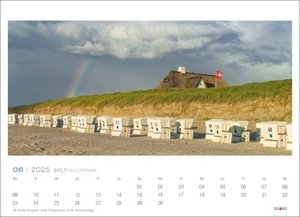Sylt Panorama Postkartenkalender 2025