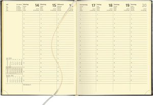 Wochenbuch anthrazit 2023 - Bürokalender 21x26,5 cm - 1 Woche auf 2 Seiten - mit Eckperforation und Fadensiegelung - Notizbuch - 728-0021