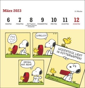 Peanuts Premium-Postkartenkalender 2023. Kultiger Tischkalender mit 52 Postkarten von Snoopy, Charlie Brown und co. Postkarten-Kalender zum Aufstellen oder Aufhängen