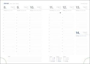 Cheftimer A5 mit Wochenkalender 2024. Goldener Terminkalender in Aluoptik. Buch-Kalender mit Eckperforation und Spiralbindung. Taschenkalender 2024 zum Planen von Terminen.
