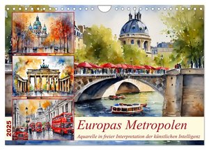 Europas Metropolen (Wandkalender 2025 DIN A4 quer), CALVENDO Monatskalender