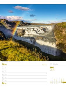 Island - Die Insel aus Feuer und Eis - Wochenplaner Kalender 2024