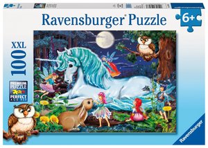 Ravensburger Kinderpuzzle - 10793 Im Zauberwald - Einhorn-Puzzle für Kinder ab 6 Jahren, mit 100 Teilen im XXL-Format