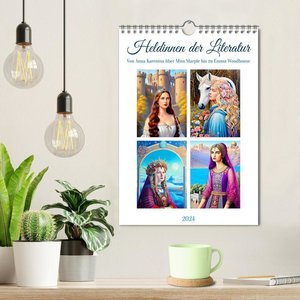 Heldinnen der Literatur (Wandkalender 2024 DIN A4 hoch), CALVENDO Monatskalender