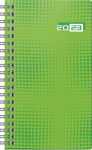 Wochenkalender Modell Taschenplaner int., 2023, Grafik-Einband grün