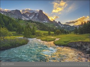 Alpen Kalender 2024: Alexander von Humboldt-Reihe. Hochwertiger Foto-Wandkalender mit atemberaubenden Landschafts-Fotos. Foto-Kalender XXL. Querformat.