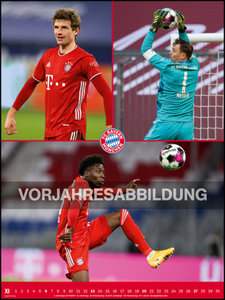 FC Bayern München 2023 - Poster-Kalender-XL - Fan-Kalender - Fußball-Kalender - 48x64 - Sport