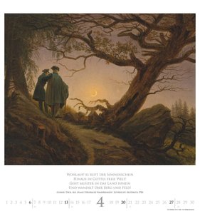 Caspar David Friedrich 2025 - Kunst-Kalender - Wand-Kalender - 45x48