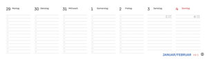 FC Bayern München Wochenquerplaner 2024. Terminkalender mit historischen Fakten und Rekorden des FC Bayern. 32,5 x 9,3 cm. Querformat