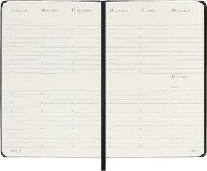 Moleskine 12 Monate Wochenkalender 2024, Pocket/A6, Schwarz
