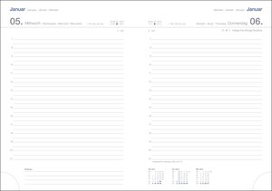 Tages-Cheftimer A5, schwarz Kalender 2022