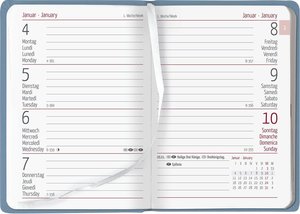 Ladytimer Mini Deluxe Sky 2023 - Taschen-Kalender 8x11,5 cm - Tucson Einband - mit Motivprägung - Weekly - 144 Seiten - Alpha Edition