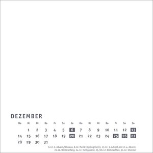 Premium-Bastelkalender weiß klein 2026