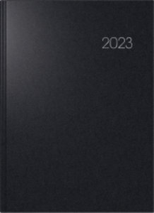 Tageskalender Modell 787, 2023, A4, Balacron-Einband schwarz