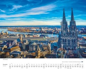 Köln aus der Luft 2024 – Wandkalender 52 x 42,5 cm – Spiralbindung
