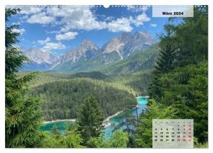 Alpenauszeit - Schöne Orte der Alpen (hochwertiger Premium Wandkalender 2024 DIN A2 quer), Kunstdruck in Hochglanz