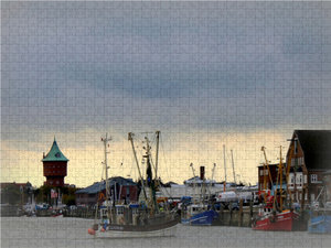 CALVENDO Puzzle Alter Fischereihafen in Cuxhaven an der Nordsee 1000 Teile Puzzle quer